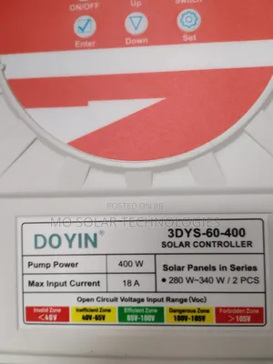 Pampu ya Maji ya Doyin 400W ya Kutumia Nishati ya Jua