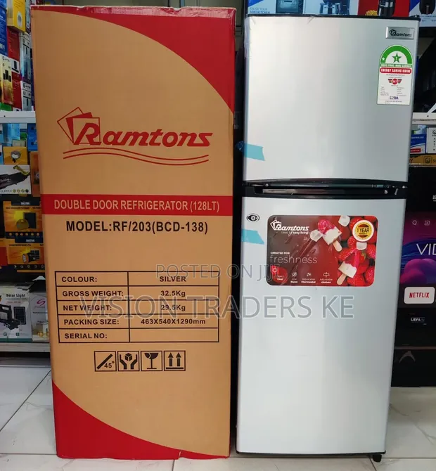 Ramtons RF203 128L Double Door Refrigerator - 1