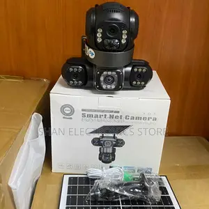Outdoor Solar CCTV Camera V380 Pro 12MP Triple Lens