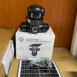 PTZ 4G Triple Lens Solar CCTV Camera 360 V380 Pro 12MP