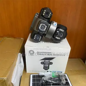 4G Triple Lens Solar CCTV Camera 360 Degrees 12MP Full HD