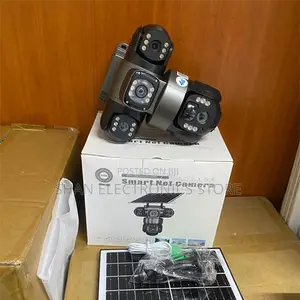 IP66 Waterproof 4G Triple Lens Solar CCTV Camera 12MP Full HD
