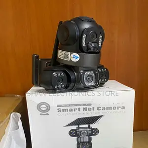 4G Triple Lens Solar CCTV Camera 360 Degrees 6MP HD Waterproof