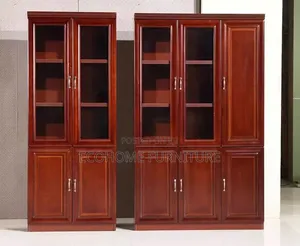 2-Door MDF Filing Cabinet with Glass