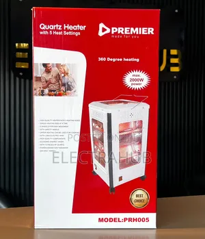 Premier Heater ya Quartz 2000W 360 Degrees - Mpya Kabisa