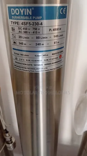 Pampu ya Maji ya Doyin 4000W ya Solar Chini ya Maji