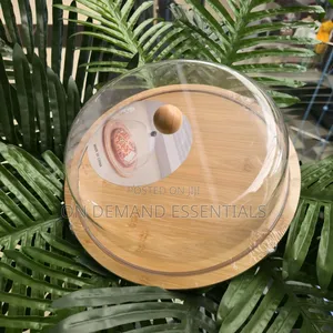 27cm Round Bamboo Food Tray with Lid