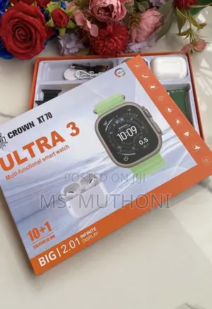 Crown XT 70 Ultra 3: Set ya Smartwatch na Earbuds 10-in-1