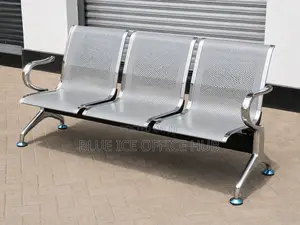 Kiti cha Ofisi cha Watu 3 cha Wageni Rangi ya Silver