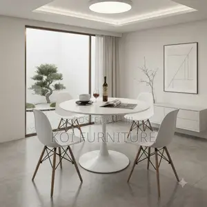 Round Tulip Marble Coffee Table
