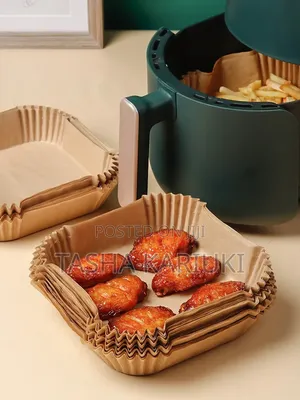 50pcs Air Fryer Parchment Liners - Mraba & Mviringo