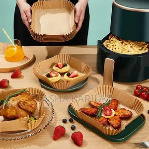 Air Fryer Baking Liners - Pcs 50, Mraba na Duara