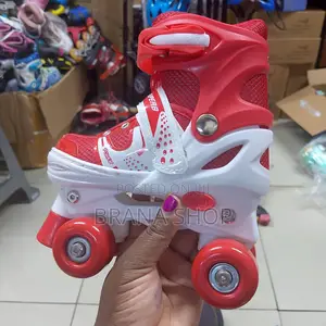 Kids Quad Roller Skates - Nyekundu, Mpya Kabisa