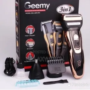 Geemy GM-595 3-in-1 Mkasi wa Nywele, Shaver & Pua Trimmer