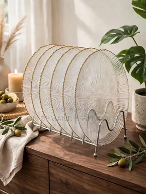 Sunburst Glass Plate 6pc