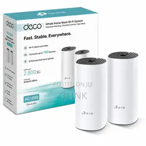 TP-Link Deco M4 AC1200 Mfumo wa Mesh Wi-Fi Nyumbani Nzima (Pakiti 2)