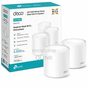 TP-Link Deco X10 AX1500 Mfumo wa Mesh Wi-Fi 6 wa Nyumbani Nzima (Pakiti 3)