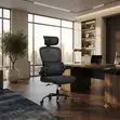 SSF Fabric Orthopedic Office Director Chairs - Black - 1