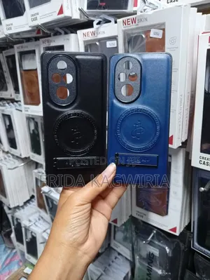 Honor 200 Pro Kifuniko cha Nyuma cha Ngozi chenye Stendi