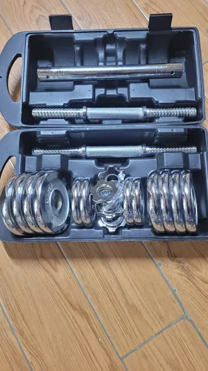 Seti ya Uzito ya Kurekebisha Chrome Dumbbell na Barbell 15kg