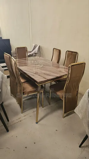 6 Seater Marble Top Dining Set
