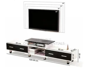 Extendable TV Stand 1.2-1.7m with 4 Drawers and 3 Shelves