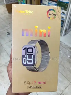 HainoTeko SQ-17 Mini Smart Watch AMOLED Display with 3 Straps