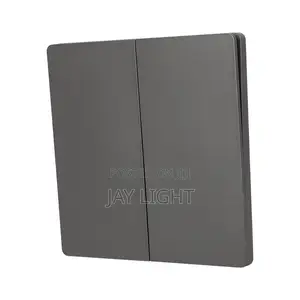 Swichi ya Ukutani Kioo Grey 2 Gang 2 Way