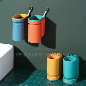 Wall Mounted Toothbrush Holder Rack Set