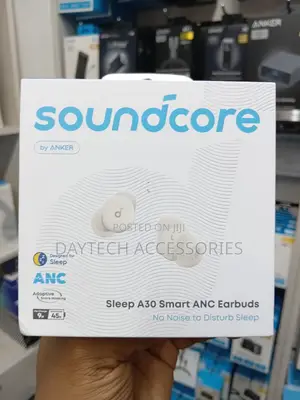 Soundcore by Anker Sleep A30 Smart Noise-Canceling Earbuds - Nyeupe