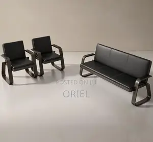 Sofa ya Ofisi ya Watu 5 ya Ngozi kwa Wageni