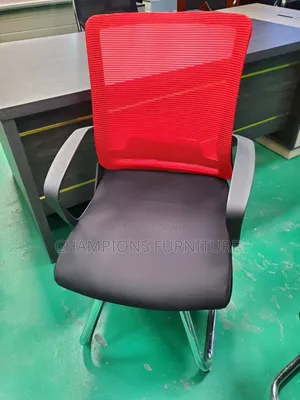 Kiti cha Ofisi cha Ergonomic Rangi Nyekundu cha Mesh
