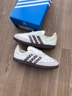 Adidas Samba Leopard-Print Side Stripes Sneakers