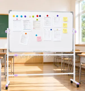1.8m x 1.2m Magnetic Whiteboard with Wheeled Stand