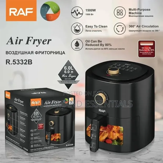 Air Fryer Inayoonekana - Isiyo na Mafuta, Multifunctional, Uwezo Mkubwa - 1