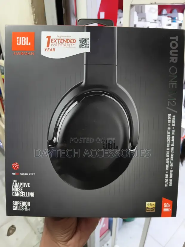 JBL Tour One M2 Wireless ANC Headphones - Black - 1