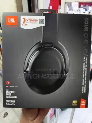 JBL Tour One M2 Vipokea Sauti vya Masikioni Visivyo na Waya ANC - Nyeusi