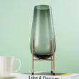 Nordic Modern Creative Glass Vase With Metallic Stand - 1