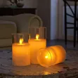 3D Bullet-Head Flame LED Remote-Controlled Electronic Candle Lamp - 3