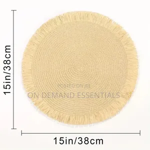 Non-Slip Paper Placemats for Dining Table - Set of 6