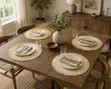 Non-Slip Paper Placemats for Dining Table - Set of 6 - 4