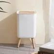 Nordic Rectangular Trash Bin Bathroom Storage Bucket with Lid - 5
