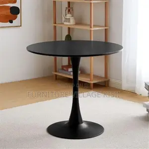 Round Tulip Black Dining Table