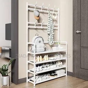 Shoerack Nyeupe yenye Hanger