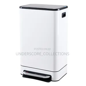 Modern Rectangular Stainless Steel Pedal Dustbin