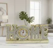 Elegant Glittery HOME Tabletop Clock Decor - 1