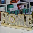 Elegant Glittery HOME Tabletop Clock Decor - 3