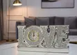 LOVE Tabletop Clock Sparkling Decorative Timepiece - 2