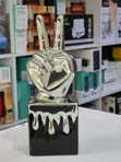 Creative Embroidery Medal Thumbs Up Trophy Gold Silver Decoration - 3