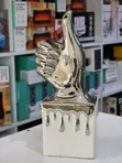 Creative Embroidery Medal Thumbs Up Trophy Gold Silver Decoration - 4
